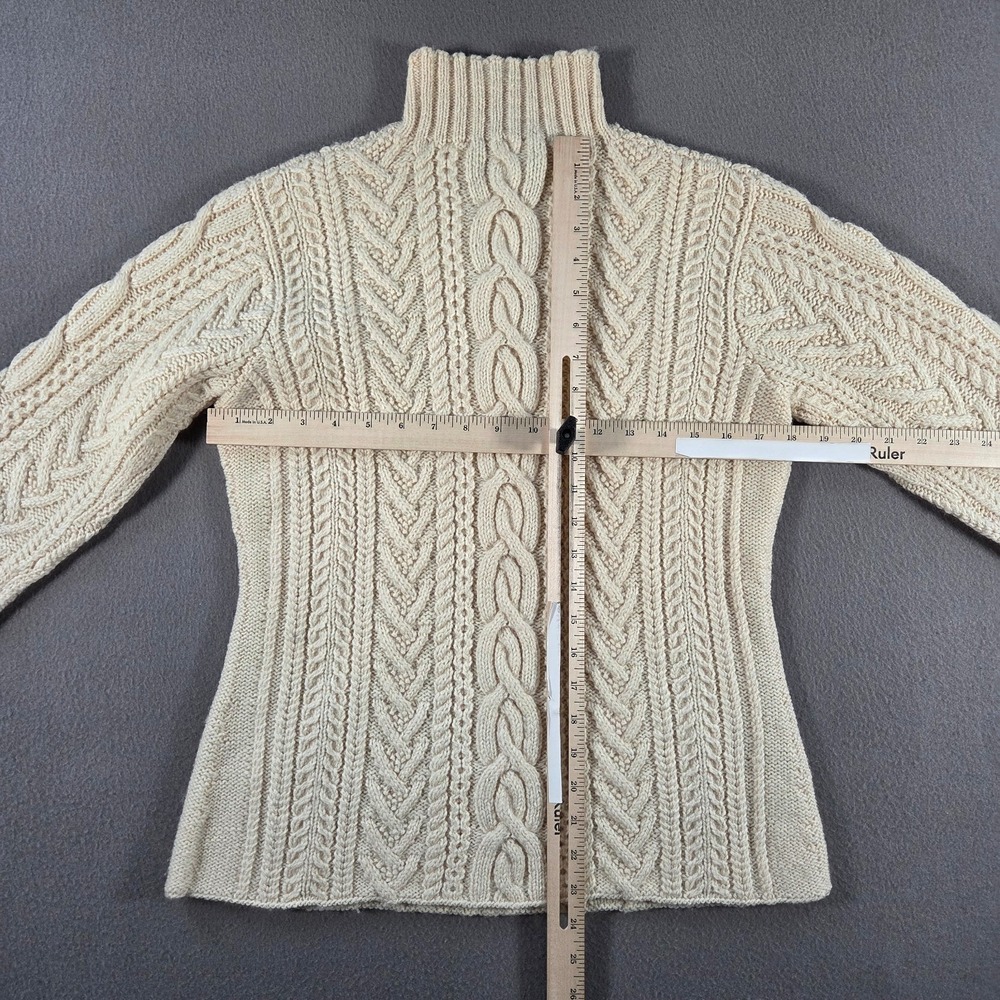 Vintage Polo Ralph Lauren Sweater Womens Large Wool Cable Hand Knit Fisherman - Picture 8 of 8